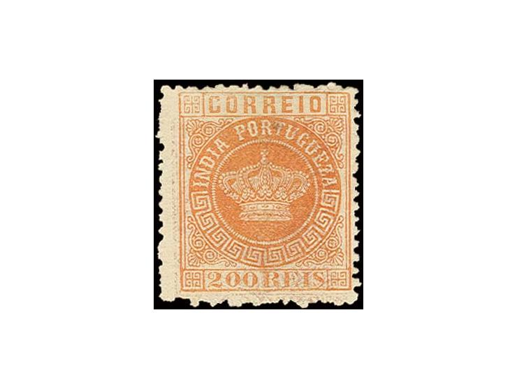 200 r. orange with light but clear double print, shifted to bottom left, fine and scarce