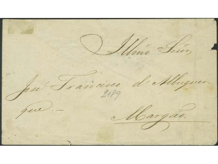 1½ on 20 r. bistre, 2 copies together with surcharge on native issues 1½ on 20 r., tied by oval "CORREO NOVA-GOA 21 SET 81" t