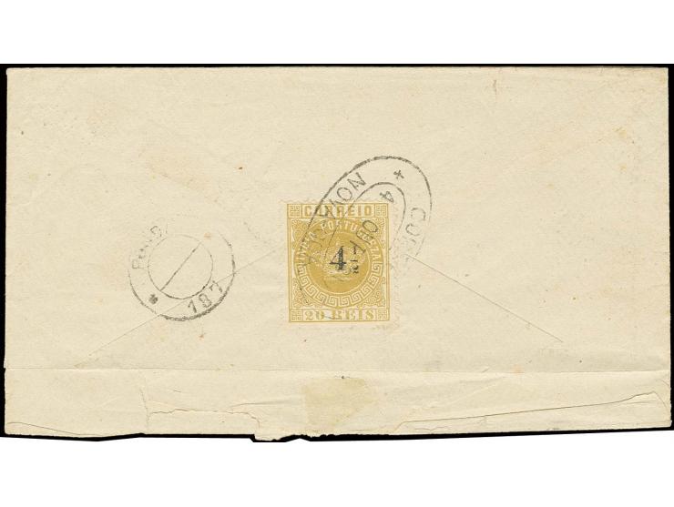 4½ on 20 r. bistre, tied by oval date stamp "NOVA-GOA 4 OUT 81" to reverse of envelope to Ponda, fine, ex Sussex (AF no. 73)