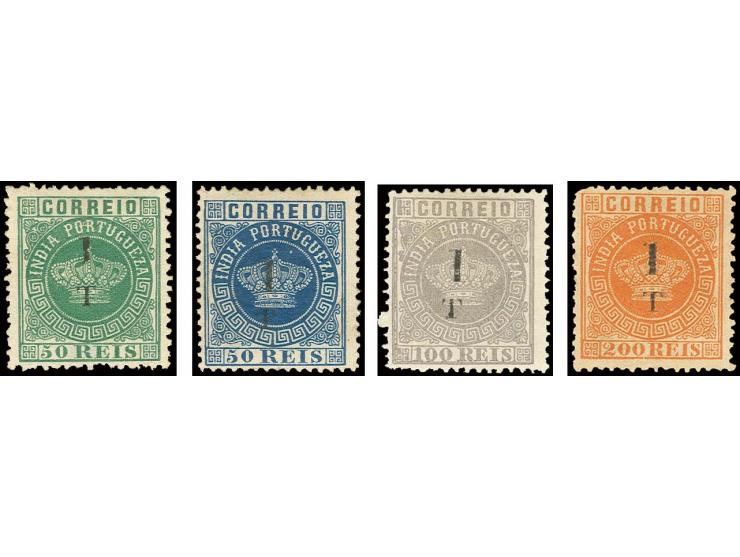 1 T on 50 r. green and blue, 100 r. and 200 r., unused, fine (AF no. 90-93)