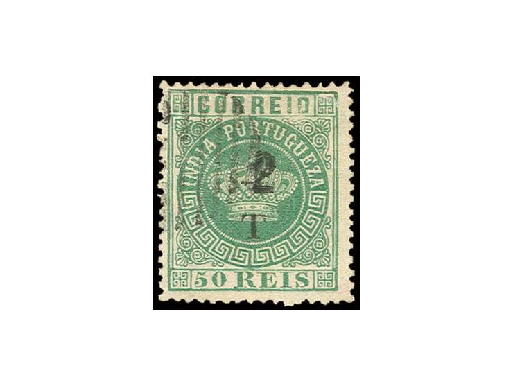 2 T on 4 T on 50 r. green, unused, fine, scarce (AF no. 114)