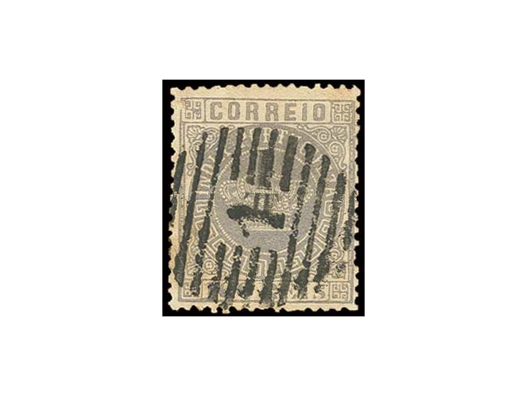 1 T on 100 r. lilac with clear double surcharge, used with numeral cancel "1", fine and scarce