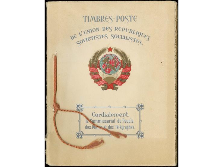 1923/33, presentation booklet of the Office of Post and Telegraphy with 22 pages containing various sets mounted with hinges,
