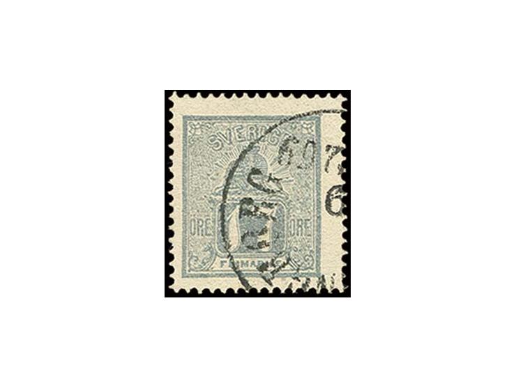 1866, 17 o. grey with part of "HELSINGBORG" cds., fine, Nielsen certificate (Mi. 800,-)