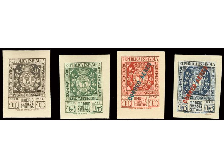 1936, exposition 10-15 c., both sets incl. airmail, unused, fine