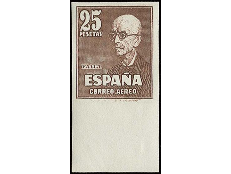 1947, airmail 25 pts. imperforated with lower sheet margin, unhinged mint