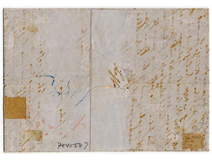 PERU: Johann 10 Neugroschen milchblau, 2 Einzelwerte mit ½ Neugroschen auf grau und Wappen 3 Pfennig dunkelgrün mit Nr. "13" 