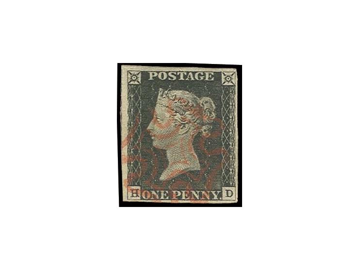 HD, good to wide margins with part of adjoining stamp at left, clear red MC, very fine, signed Pröschold BPP