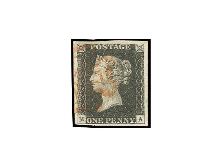 MA, wide margins, light red MC, very fine