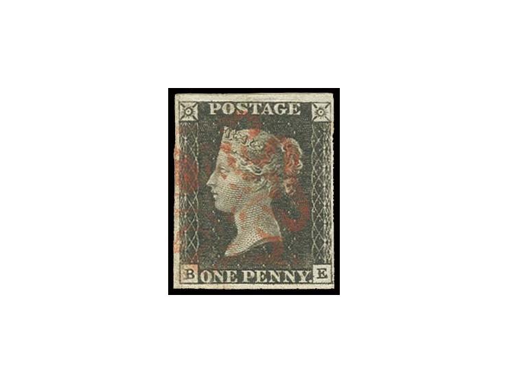 BE, clear to wide margins, clear red MC, fine