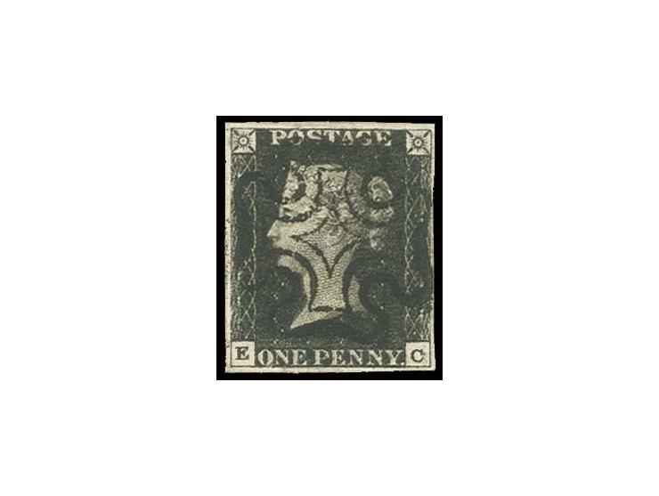 EC, good to wide margins, central clear black MC, fine