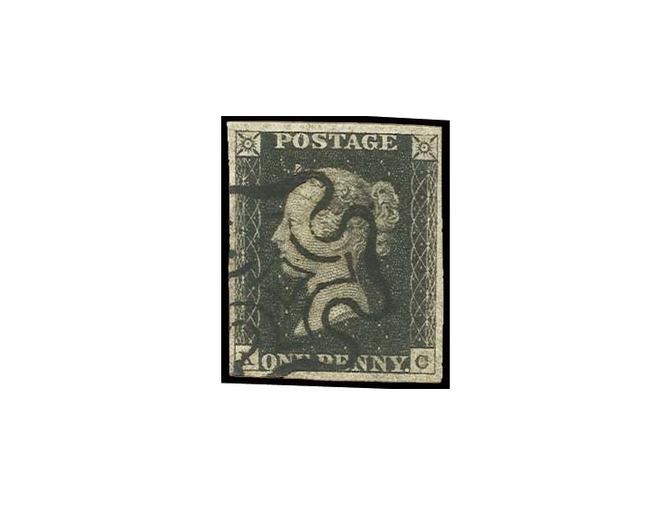 KC, good to wide margins, clear black MC, fine