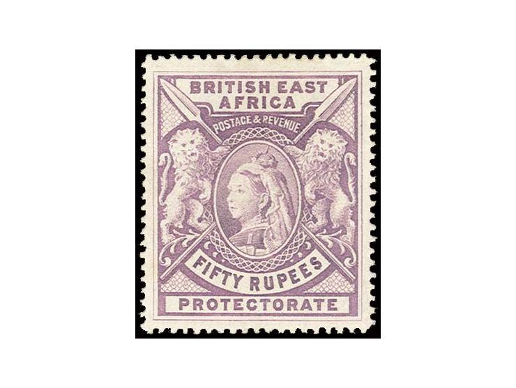 50r. mauve, unused, light gum bend, fine, a scarce stamp, certificate BPA (2010) (SG 1600,-)