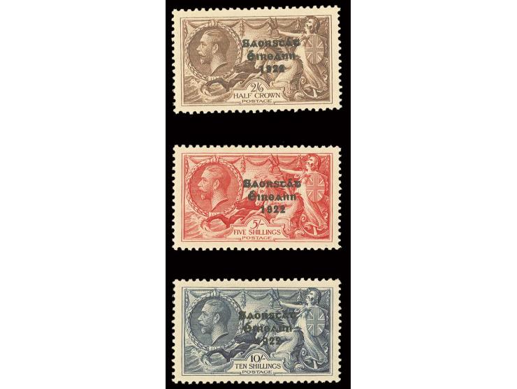 1935, 2 s. 6 d., 5 and 10 s., unused with light hinge remainders, fine, a.o. sign. Pröschold
