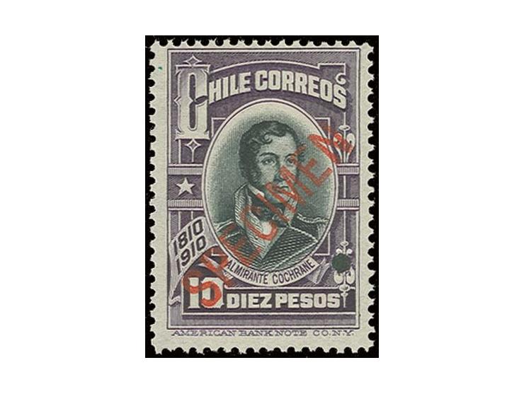 1910, 100 Years of Independence 1 c.- 10 p. surcharged "SPECIMEN" in red with additional security punch-holes, unhinged mint,