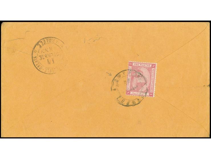 1879, 1 p. rose tied by cds. "SMYRNE" to cover to Constantinople, fine and scarce