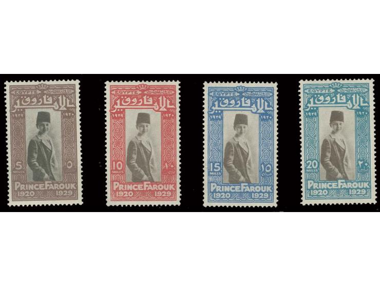 1929, Prince´s Birthday, special printing with centres in black or brown, the set of four values complete mint, fine large pa