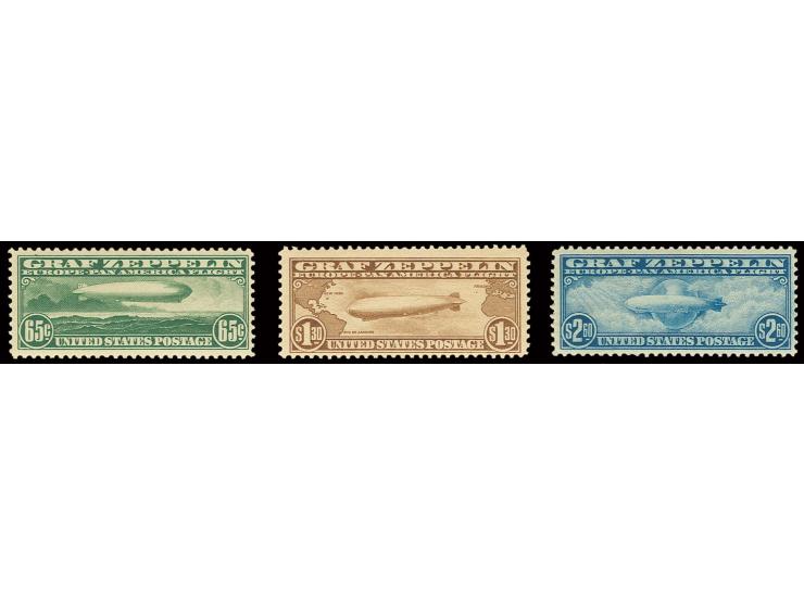 1930, Zeppelin 65 c.-2,60 $, unused with slight hinge remainders, fine (Mi. 1.600,-)