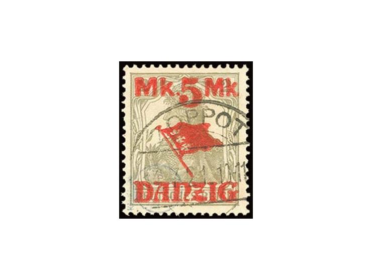5 M. auf 2 Pfg., sauber gestempelt, Kabinett, sign. Infla/Kniep BPP