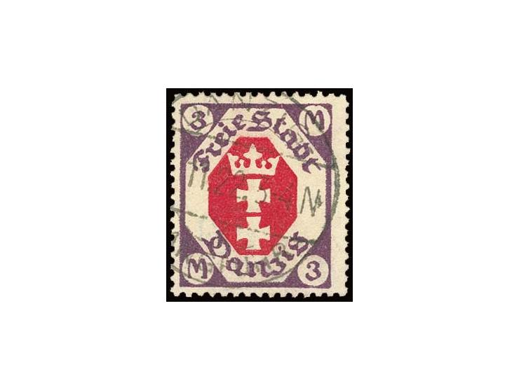 Wappen 3 M. mit stehendem Wasserzeichen, sauber gestempelt, Pracht, sign. Infla/Kniep BPP