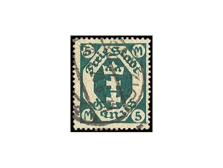 Kleines Wappen 5 M. mit liegendem Wz., gestempelt, Pracht, Fotobefund Soecknick (Mi. 340,-)