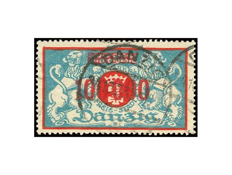 1923, 100000 auf 20000 M. mit Plattenfehler "vierte 0 oben offen", sauber gestempelt, Kabinett, Befund Gruber BPP