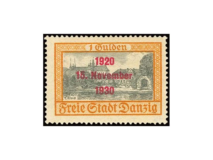 1930, 10 Jahre Freie Stadt Danzig, 5 Pfg.-1 Gld., postfrisch, Kabinett, sign. Krawczyk und Schüler BPP
