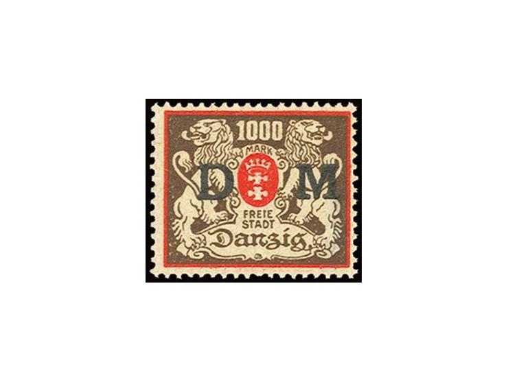 1000 M. mit stehendem Wasserzeichen, postfrisch, Kabinett, sign. Hochkeppeler