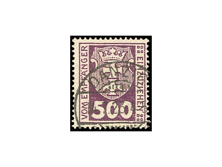 500 Pfg. mit liegendem Wasserzeichen, sauber gestempelt, Kabinett, Befund Gruber BPP