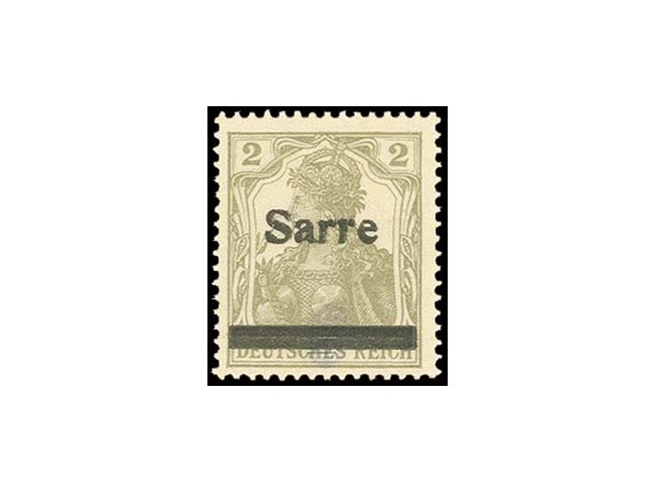 Type II: 2 Pfg. mit Aufdruckabart "waagerecht geteilter Balken", postfrisch, Pracht, sign. Dr. Dub und Fotoattest H. Ney BPP 