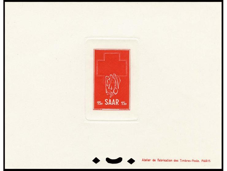 Rotes Kreuz 15 Fr. als Ministerblock auf Kartonpapier, ohne Gummi wie verausgabt