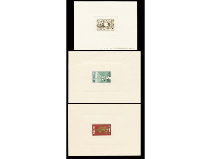 1956, 3 verschiedene Ausgaben als Ministerblocks auf Kartonpapier, ohne Gummi wie verausgabt (Mi. 470,-)