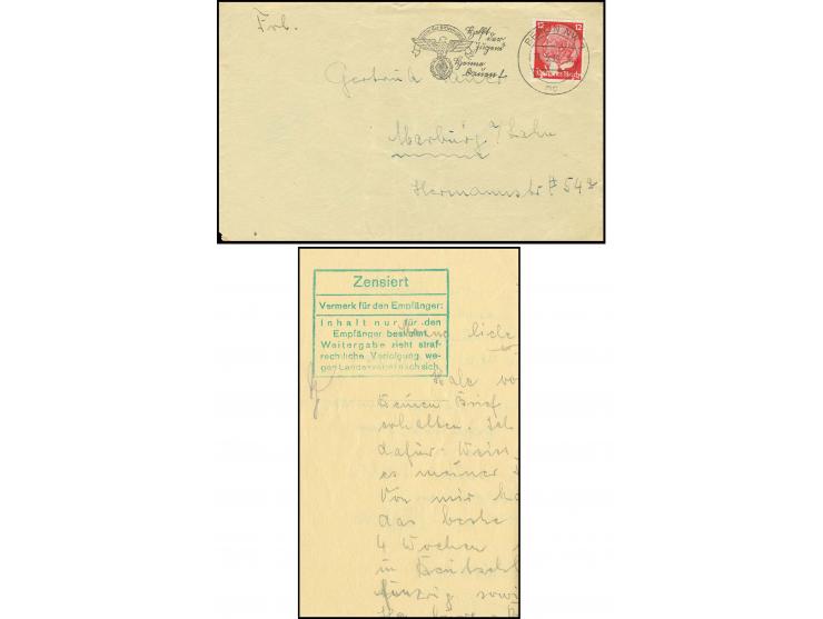 LEGION CONDOR: 1939, Brief mit vollständigem Inhalt vom 6.5.1939 nach Marburg; auf dem Inhalt einsprachiger Zensurstempel, au