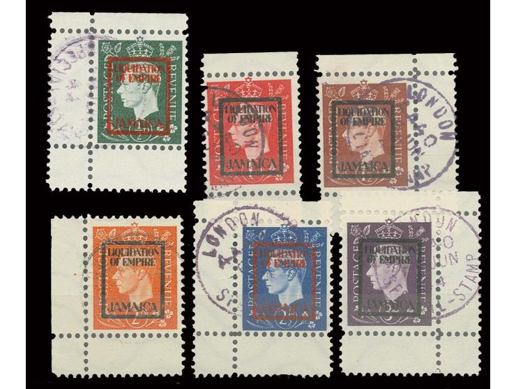 ½ d. -3 d. kpl., alle 2- bis 3seitig mit Zwischensteg bzw. Bogenrand, gestempelt
