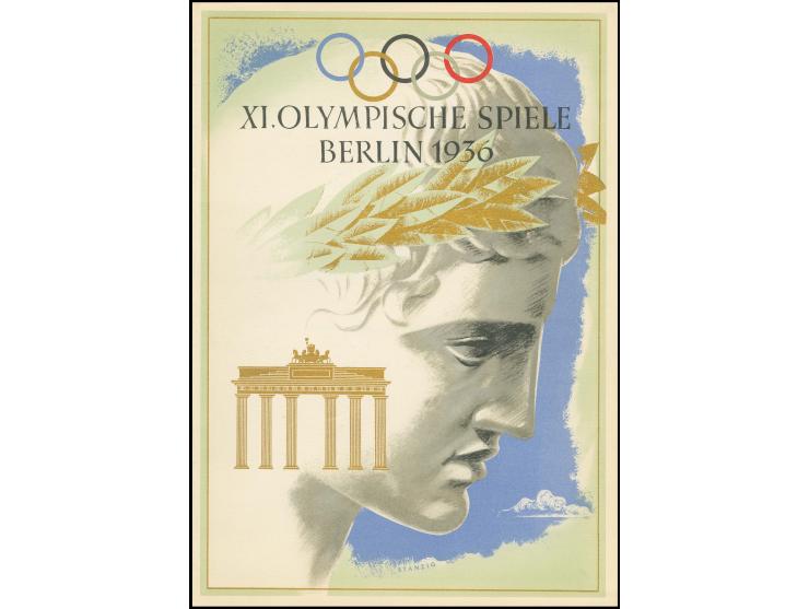 1936, Berlin: Schmuckblatt-Telegramm gebraucht
