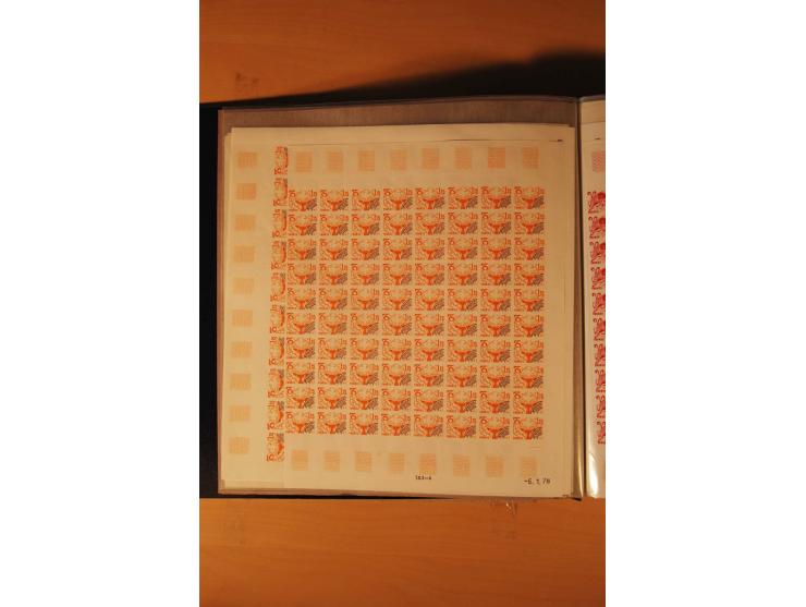 1978, 11 Ausgaben ex Mi.-Nr. 2063-2132U bzw. Yv.-Nr. 1991n.d.-2033a,  PO150-57, P.A.51a in Mengen von 50 bis 180 Stück, ungez