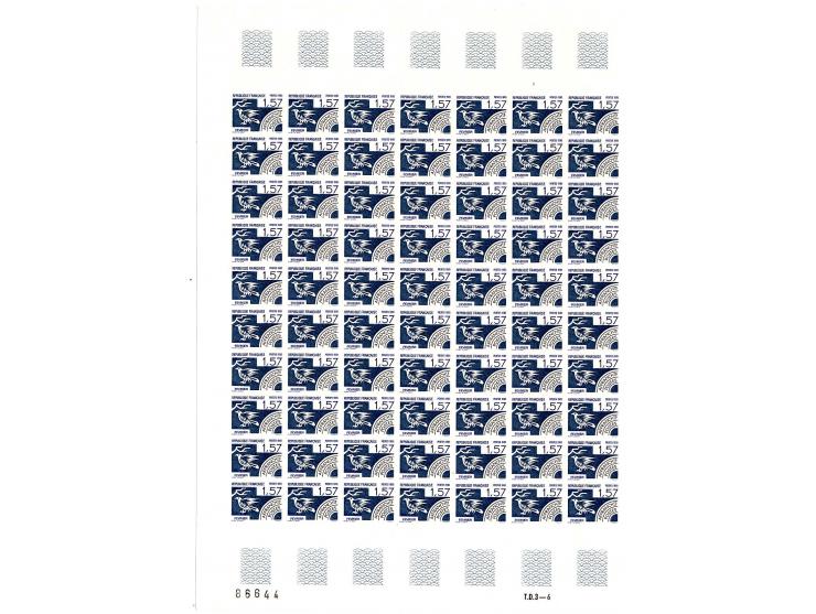 1985, Die Zwölf Monate 1,22-4,23 Fr. mit Vorausentwertung ungezähnt, 70 kpl. postfrische Sätze in Bogenteilen (Mi.-Nr. 2479-8