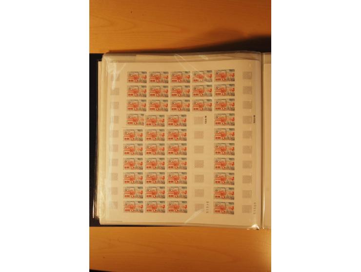 1991, 20 Ausgaben ex Mi.-Nr. 2818-70U bzw. Yv.-Nr. 2681n.d.-2735a in Mengen von 90 bis 250 Stück, ungezähnt, postfrisch, teil