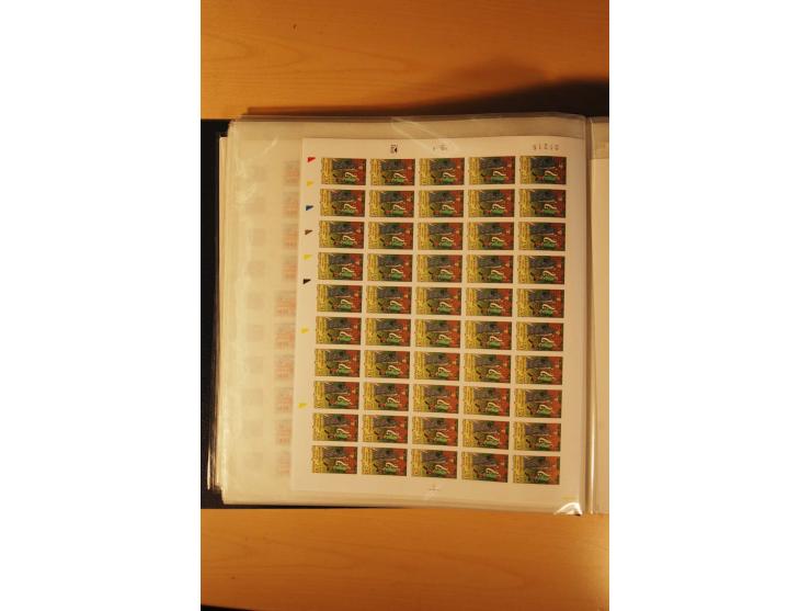 1991, 20 Ausgaben ex Mi.-Nr. 2818-70U bzw. Yv.-Nr. 2681n.d.-2735a in Mengen von 90 bis 250 Stück, ungezähnt, postfrisch, teil