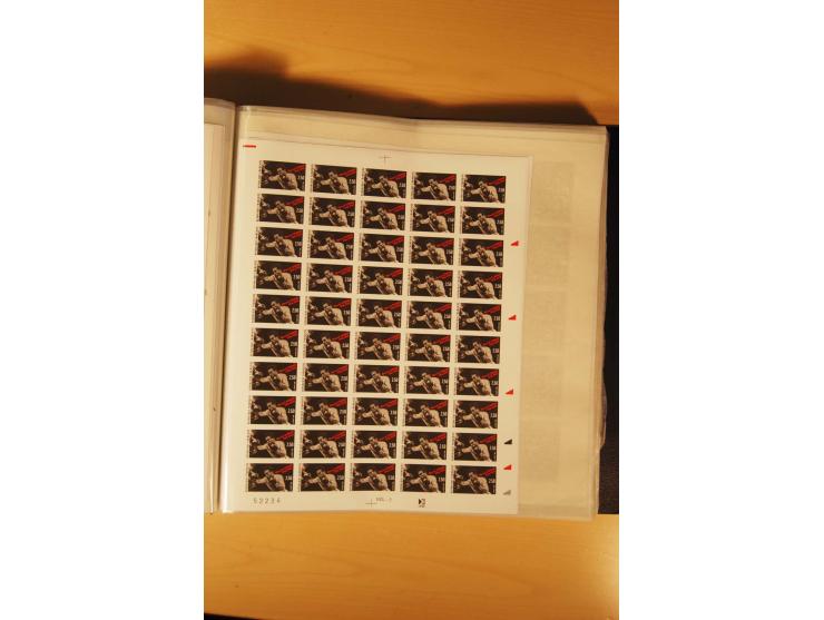 1991, 20 Ausgaben ex Mi.-Nr. 2818-70U bzw. Yv.-Nr. 2681n.d.-2735a in Mengen von 90 bis 250 Stück, ungezähnt, postfrisch, teil
