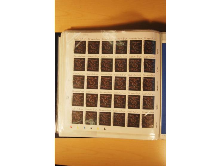 1991, 20 Ausgaben ex Mi.-Nr. 2818-70U bzw. Yv.-Nr. 2681n.d.-2735a in Mengen von 90 bis 250 Stück, ungezähnt, postfrisch, teil