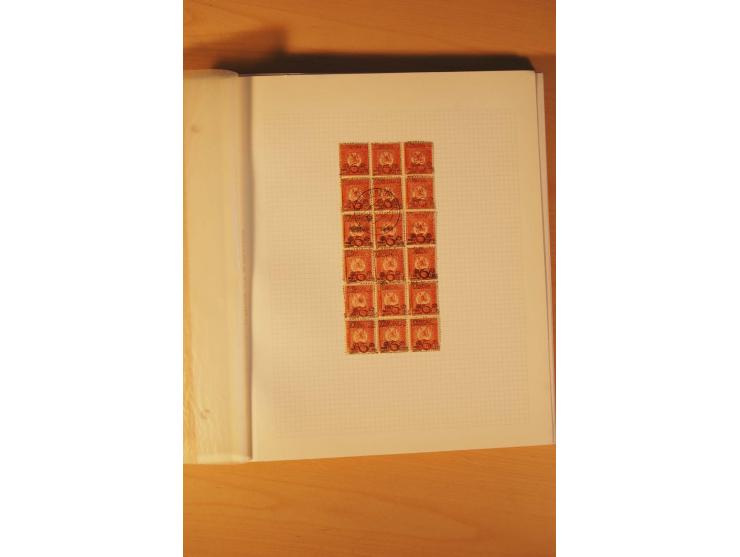 AUSGABE FÜR DAS KONSULAT IN KONSTANTINOPEL: 1921, postfrische, ungebrauchte und gestempelte Sammlung, dabei Probedrucke, Einh