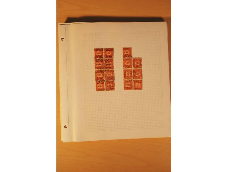AUSGABE FÜR DAS KONSULAT IN KONSTANTINOPEL: 1921, postfrische, ungebrauchte und gestempelte Sammlung, dabei Probedrucke, Einh