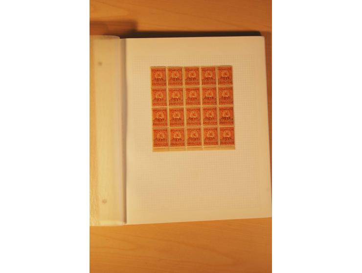 AUSGABE FÜR DAS KONSULAT IN KONSTANTINOPEL: 1921, postfrische, ungebrauchte und gestempelte Sammlung, dabei Probedrucke, Einh