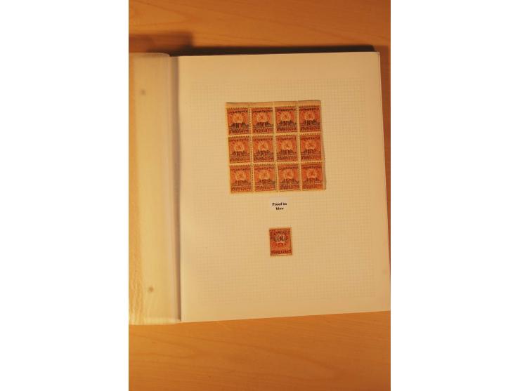 AUSGABE FÜR DAS KONSULAT IN KONSTANTINOPEL: 1921, postfrische, ungebrauchte und gestempelte Sammlung, dabei Probedrucke, Einh