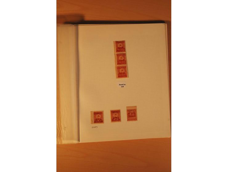 AUSGABE FÜR DAS KONSULAT IN KONSTANTINOPEL: 1921, postfrische, ungebrauchte und gestempelte Sammlung, dabei Probedrucke, Einh