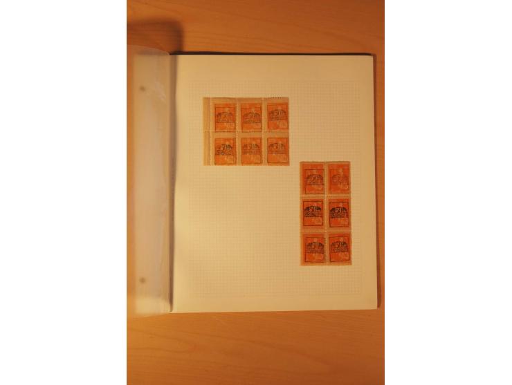 AUSGABE FÜR DAS KONSULAT IN KONSTANTINOPEL: 1921, postfrische, ungebrauchte und gestempelte Sammlung, dabei Probedrucke, Einh