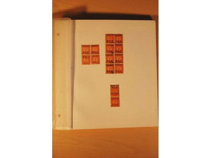 AUSGABE FÜR DAS KONSULAT IN KONSTANTINOPEL: 1921, postfrische, ungebrauchte und gestempelte Sammlung, dabei Probedrucke, Einh