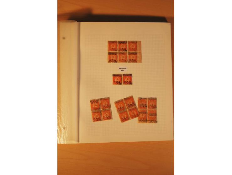AUSGABE FÜR DAS KONSULAT IN KONSTANTINOPEL: 1921, postfrische, ungebrauchte und gestempelte Sammlung, dabei Probedrucke, Einh