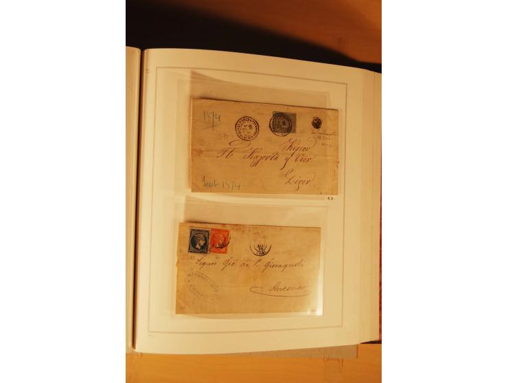 1862/80, Große Hermesköpfe, ungebrauchte und gestempelte Sammlung von rd. 400 Marken und 2 Briefen, dabei Farbnuancen, Einhei